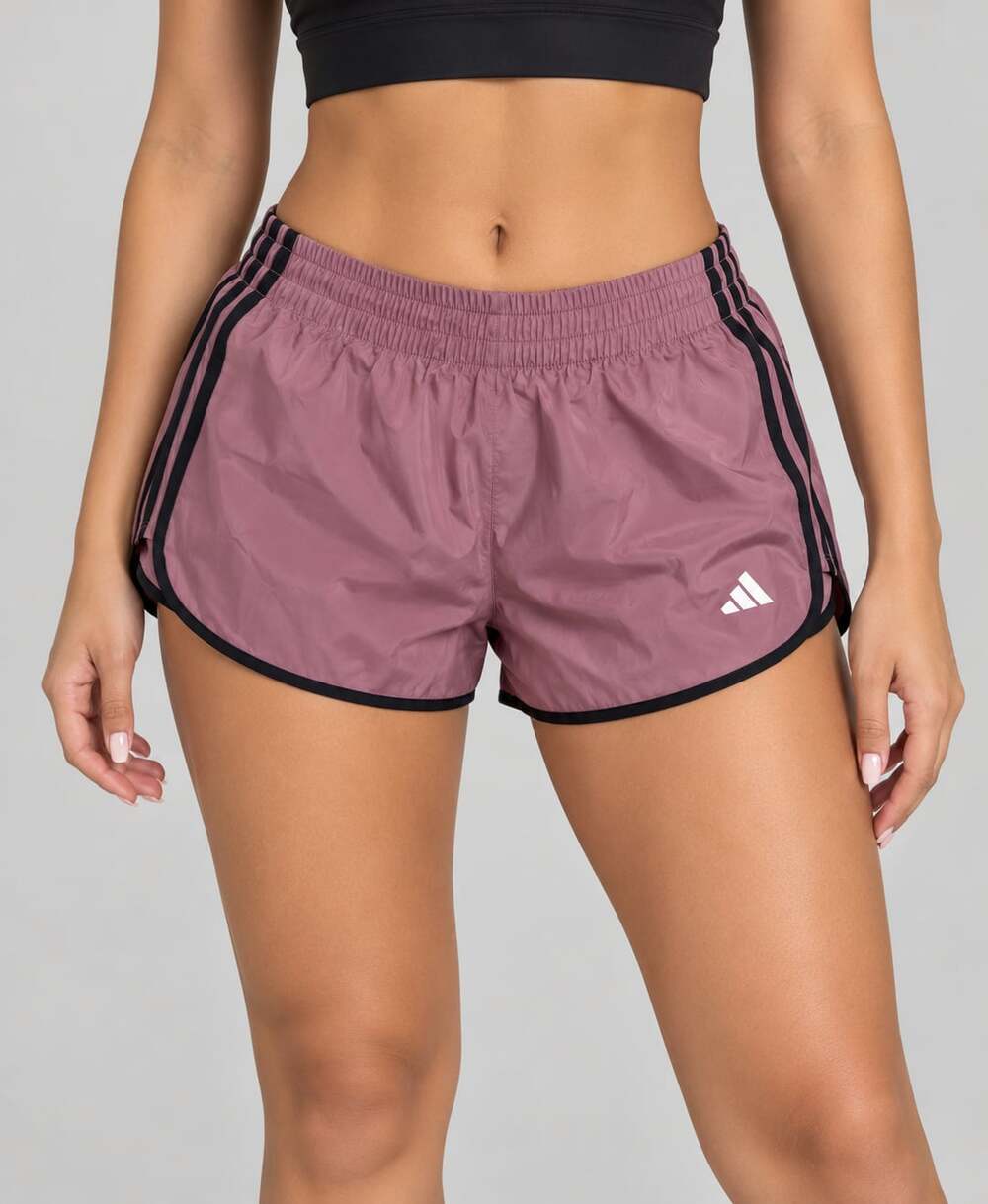 Adidas Pacer 3-Stripes Shorts Size M 3" Pink Athletic Running Aeroready